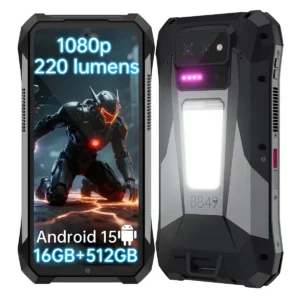 8849 TANK X 5G 220 lümen DLP projeksiyonlu dayanıklı telefon, 1080P destekli ön ve arka görünüm