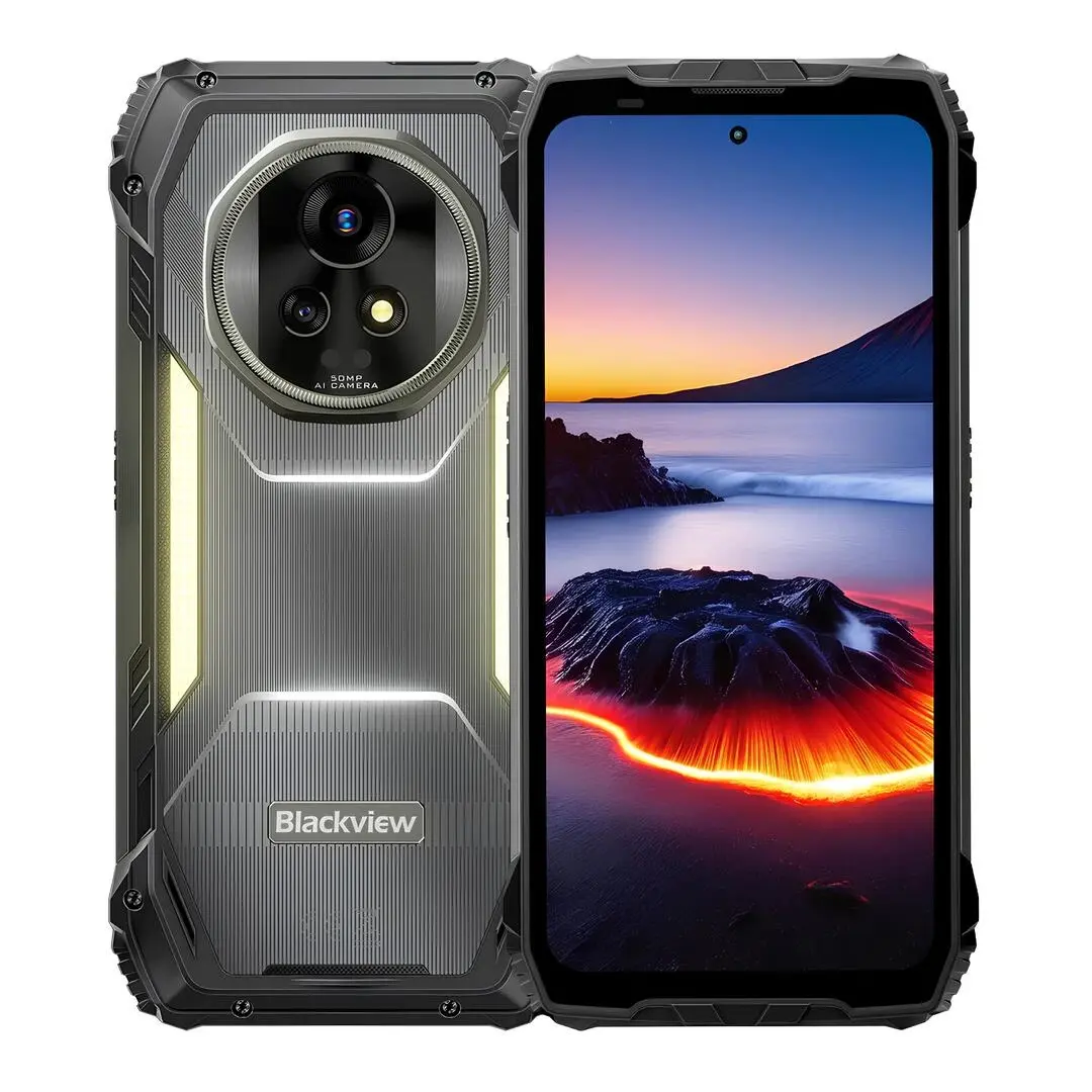 blackview-xplore-2-gemini-ai-5g-projeksiyonlu-dayanikli-telefon-ip69k-teknobin-002 (1) Blackview XPLORE 2 Pro ön ve arka tasarım, 50MP AI kamera modülü ve entegre LED kamp ışıkları detaylı görünüm