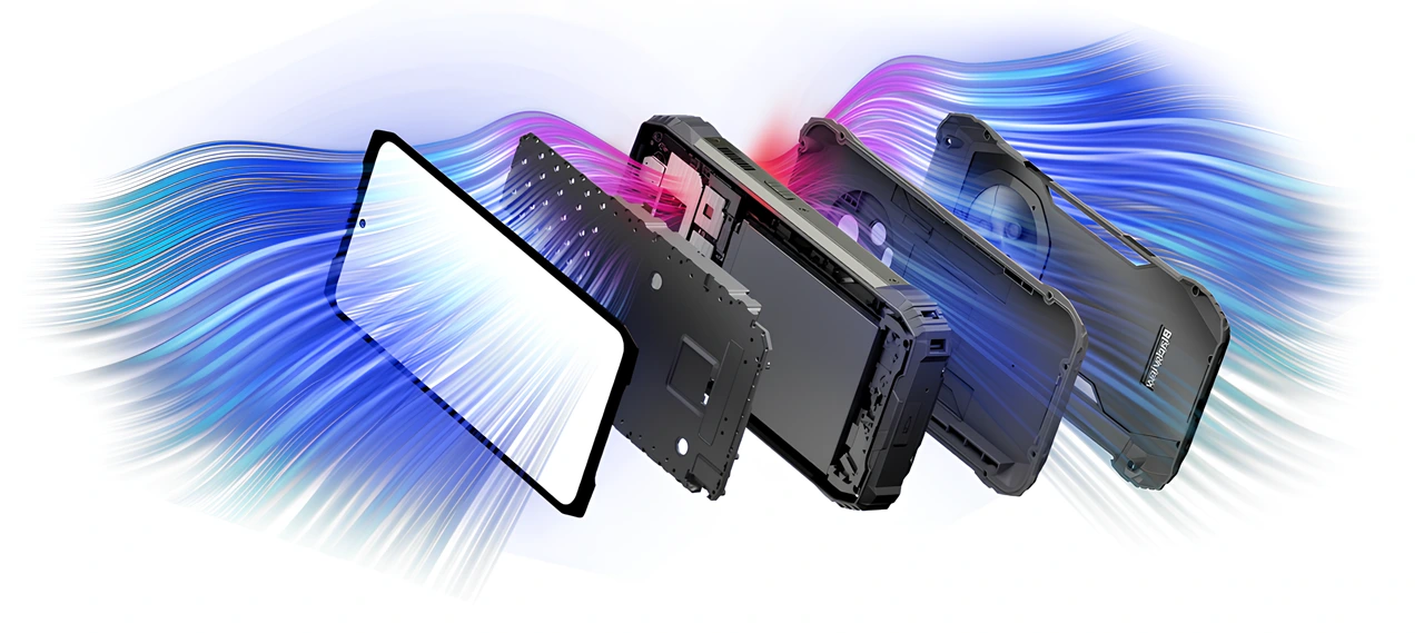 blackview xplore-2 çift katmanlı soğutma teknolojisi gösterim görseli