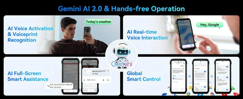 Gemini AI 2.0 sesli komut, gerçek zamanlı etkileşim ve akıllı kontrol özellik görseli