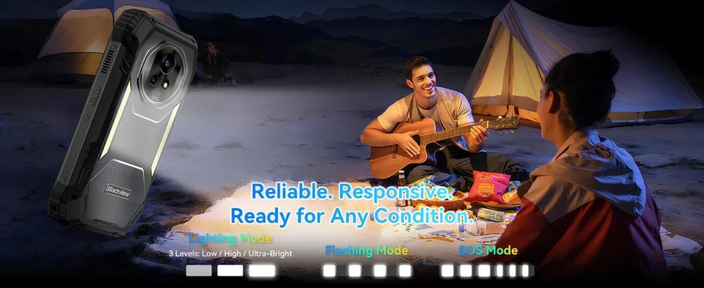 Kamp ortamında çift LED kamp lambası aydınlatma, flaş ve SOS modu kullanım sahnesi