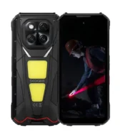 doogee v max lr 5g dayanıklı akıllı telefon arka kamp ışıkları ve çoklu kamera modülü ön arka görünüm