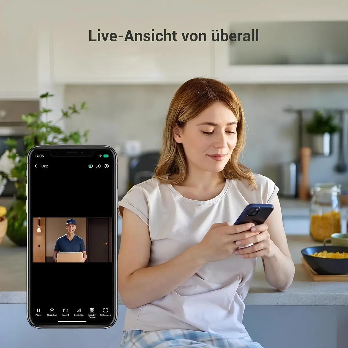 ezviz-wifi-kapi-goruntuleyici-4-3-inc-2mp-kablosuz-kapi-zili-kamerasi-2 Ezviz kapı kamerası canlı görüntüyü telefondan izleme kullanım sahnesi