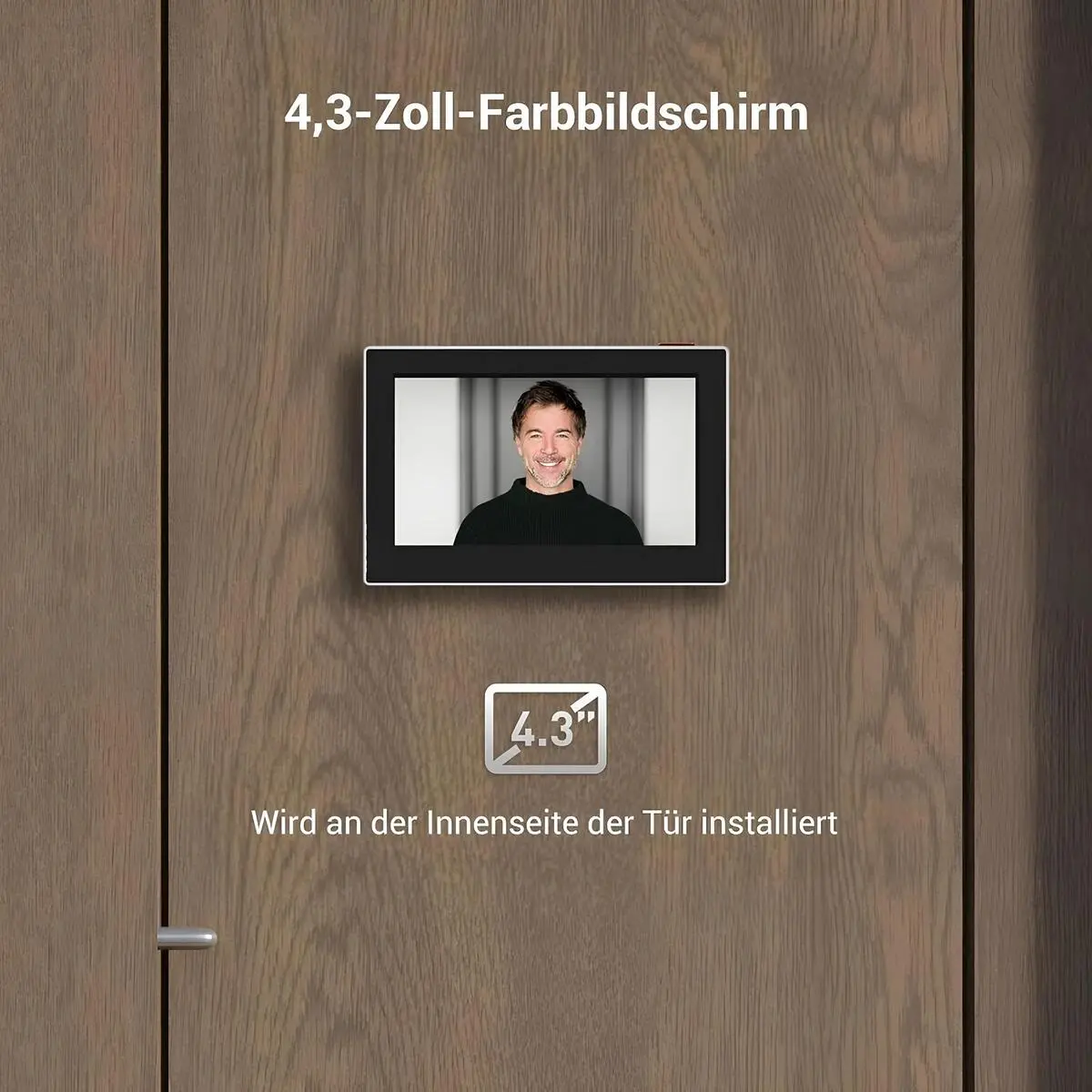 ezviz-wifi-kapi-goruntuleyici-4-3-inc-2mp-kablosuz-kapi-zili-kamerasi-6-2 Ezviz 4.3 inç renkli ekranlı kapı görüntüleyici kapı içi montaj görünümü