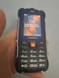 Hammer H Power Plus LTE rugged telefon açık ekran ve menü görünümü gerçek ürün fotoğrafı