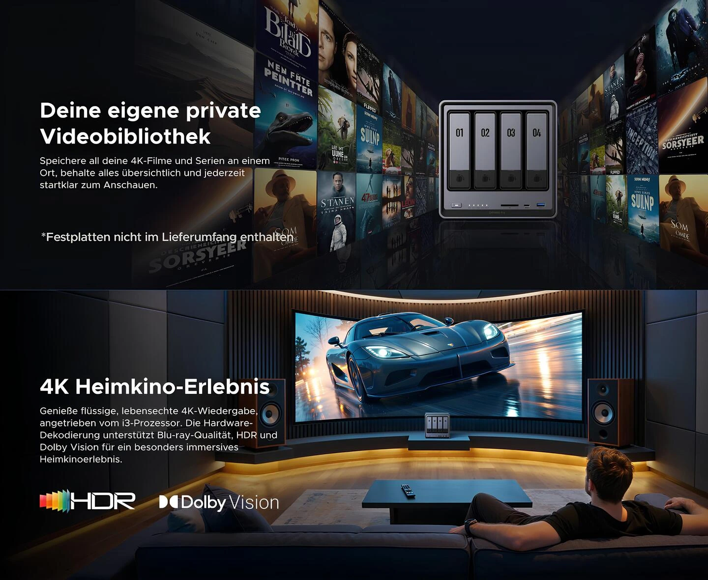 UGREEN NASync DXP4800 Pro ile 4K özel video arşivi ve HDR Dolby Vision destekli ev sineması deneyimi