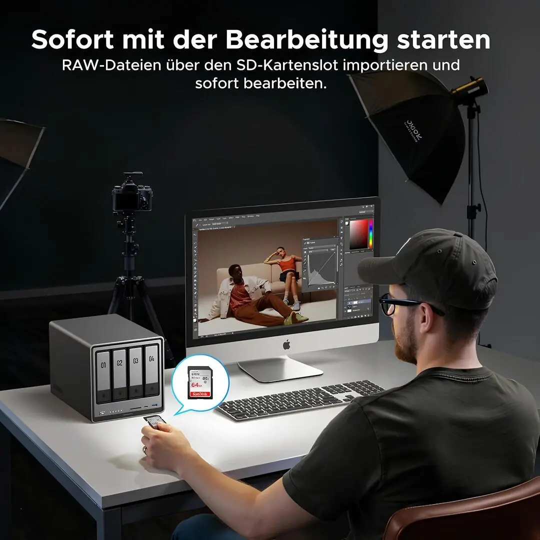 ugreen-nasync-dxp4800-pro-4-yuvali-masaustu-nas-intel-i3-1315u-10gbe-ddr5-6 UGREEN NASync DXP4800 Pro SD kart yuvası üzerinden RAW fotoğraf dosyalarını hızlı aktarma ve düzenleme