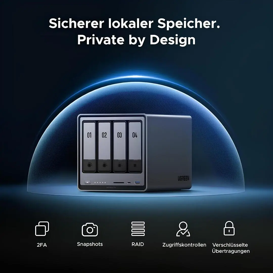 ugreen-nasync-dxp4800-pro-4-yuvali-masaustu-nas-intel-i3-1315u-10gbe-ddr5-8 UGREEN NASync DXP4800 Pro RAID desteği, iki faktörlü doğrulama ve şifreli veri aktarımı ile güvenli depolama