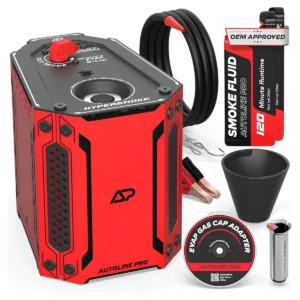 alt metin: Autoline Pro HyperSmoke EVAP duman makinesi otomotiv vakum kaçak test cihazı OEM onaylı duman sıvısı EVAP gaz kapağı adaptörü ve aksesuarları