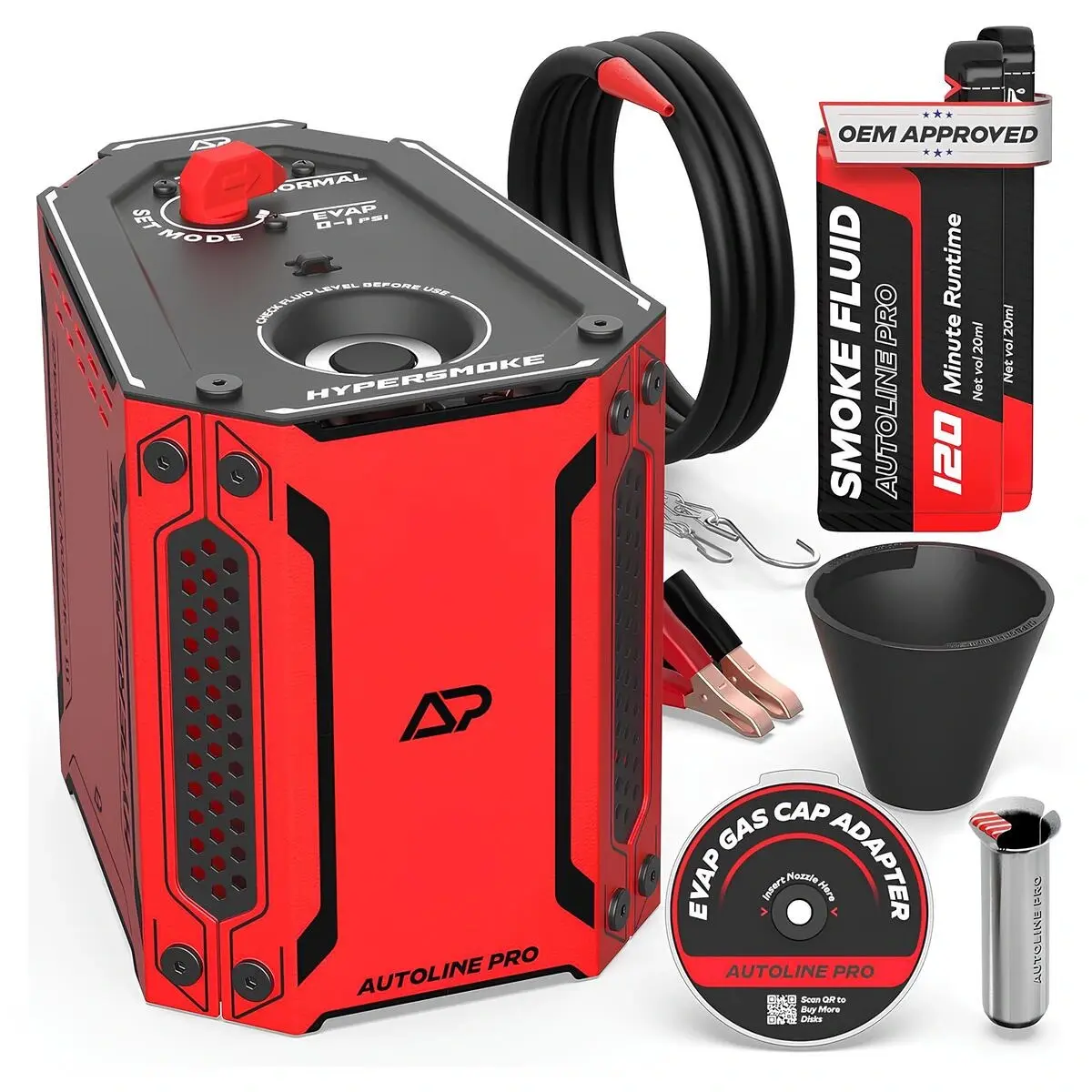 autoline-pro-hypersmoke-evap-duman-makinesi-vakum-kacak-test-cihazi-teknobin-1 alt metin: Autoline Pro HyperSmoke EVAP duman makinesi otomotiv vakum kaçak test cihazı OEM onaylı duman sıvısı EVAP gaz kapağı adaptörü ve aksesuarları