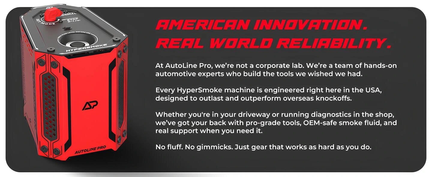 Autoline Pro HyperSmoke EVAP duman makinesi Amerikan mühendisliği ve profesyonel otomotiv kaçak tespit cihazı