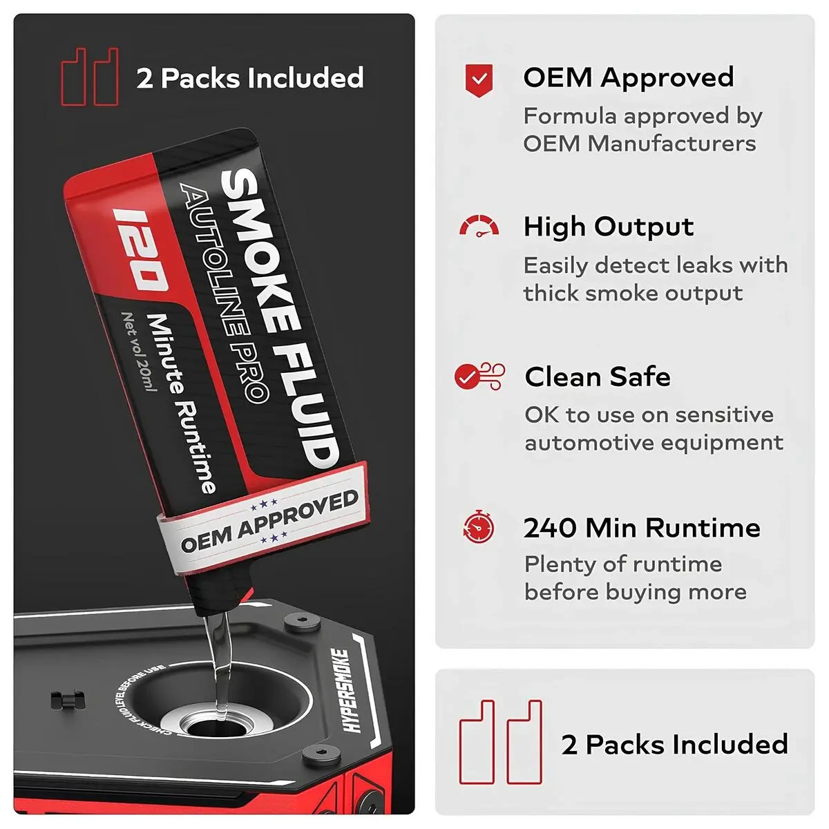 autoline-pro-hypersmoke-evap-duman-makinesi-vakum-kacak-test-cihazi-teknobin-3 Autoline Pro HyperSmoke OEM onaylı duman sıvısı yüksek yoğunluklu duman çıkışı ve 240 dakika çalışma süresi özellikleri