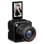 Hollyland VenusLiv Air canlı yayın kamerası, açılır dokunmatik ekranlı kompakt gövde ve geniş açılı lens tasarımı