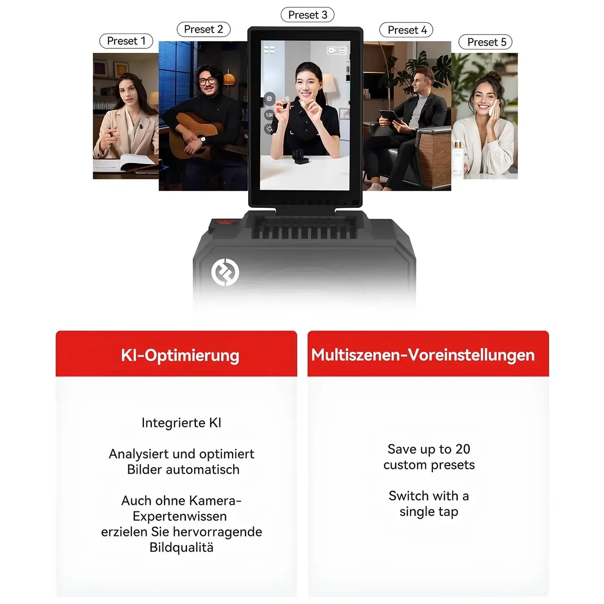 hollyland-venusliv-air-4k-canli-yayin-kamerasi-uvc-hdmi-teknobincom-5 Hollyland VenusLiv Air AI optimizasyon ve çoklu sahne ön ayarları ile canlı yayın kontrolü