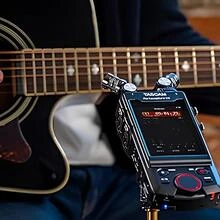 Tascam Portacapture X8 gitar kayıt kurulumu ile müzik prodüksiyon saha kayıt cihazı kullanımı