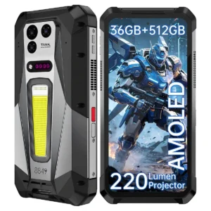 8849 tank5 rugged projeksiyonlu telefon önden ve yandan görünüm teknobincom