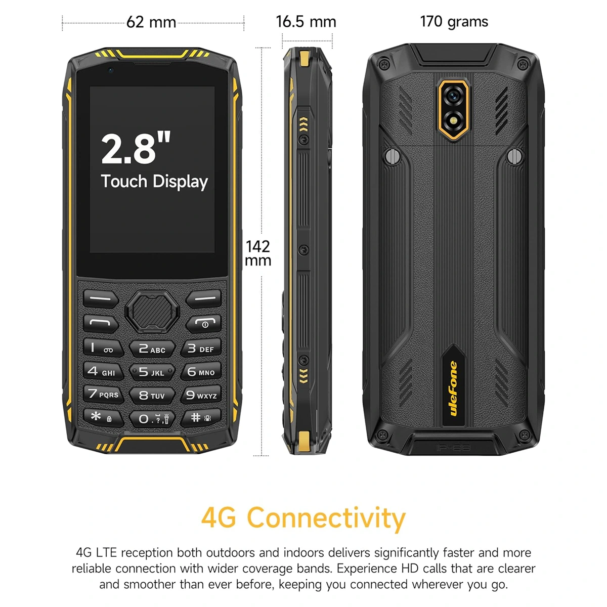 ulefone-armor-mini5-rugged-telefon-ebat-agirlik-ve-boyut-gorseli-olculer Ulefone Armor Mini 5 boyut, kalınlık ve ağırlık ölçüleri görünümü