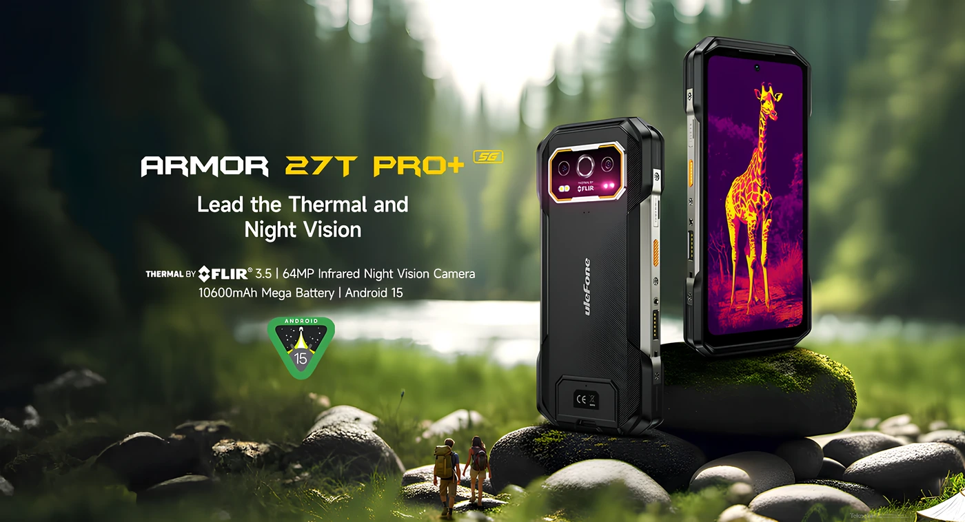 Ulefone Armor 27T Pro Plus endüstriyel FLIR termal optik sistemli dayanıklı cihaz