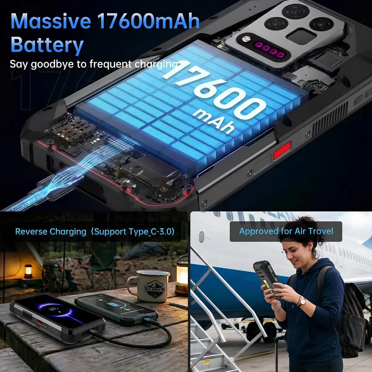 8849-tank5pro-termal-kamerali-projeksiyonlu-2k-rugged-telefon-teknobincom-7 8849 Tank 5 Pro 17600mAh Yüksek Kapasiteli Batarya ve Ters Şarj Özelliği